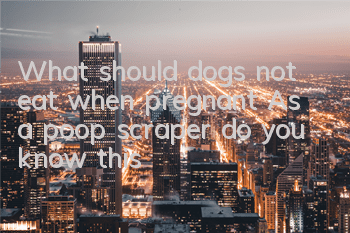 TWhat should dogs not eat when pregnant? As a poop scraper, do you know this?