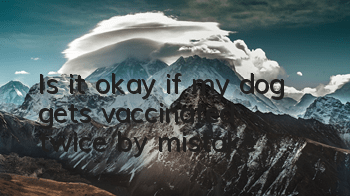 Is it okay if my dog ​​gets vaccinated twice by mistake?