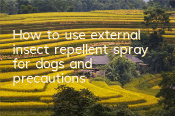 How to use external insect repellent spray for dogs and precautions