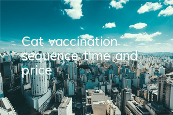 Cat vaccination sequence, time and price