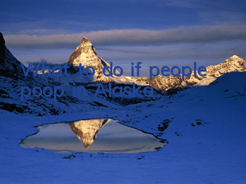 What to do if people poop in Alaska