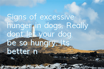Signs of excessive hunger in dogs. Really don’t let your dog be so hungry. It’s better not to raise it at all.
