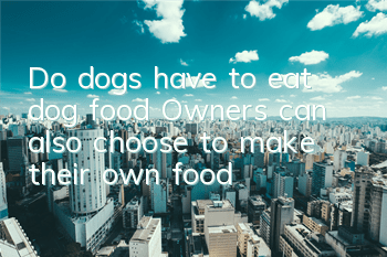 Do dogs have to eat dog food? Owners can also choose to make their own food