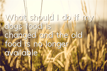 What should I do if my dog’s food is changed and the old food is no longer available?