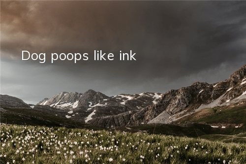 Dog poops like ink