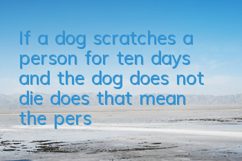 If a dog scratches a person for ten days and the dog does not die, does that mean the person is fine?