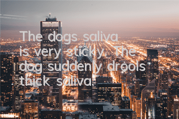 The dog's saliva is very sticky. The dog suddenly drools thick saliva.