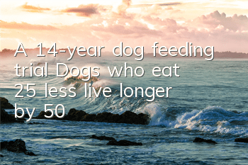 A 14-year dog feeding trial: Dogs who eat 25% less live longer by 50%