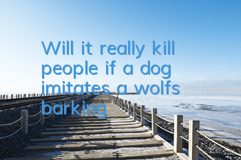 Will it really kill people if a dog imitates a wolf's barking?