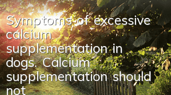 Symptoms of excessive calcium supplementation in dogs. Calcium supplementation should not be blind.