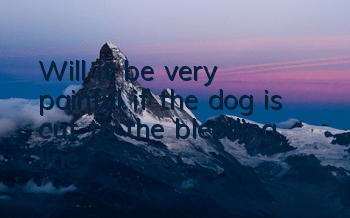 Will it be very painful if the dog is cut to the bleeding line?