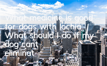 What medicine is good for dogs with lochia? What should I do if my dog ​​can’t eliminate lochia?