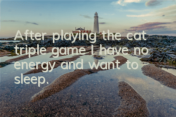After playing the cat triple game, I have no energy and want to sleep.