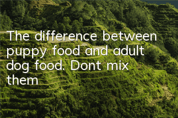 The difference between puppy food and adult dog food. Don’t mix them!
