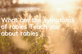 What are the symptoms of rabies? Teach you about rabies