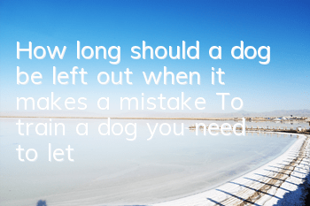 How long should a dog be left out when it makes a mistake? To train a dog, you need to let it know that it is wrong.