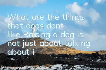 What are the things that dogs don’t like? Raising a dog is not just about talking about it.
