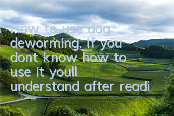 How to use dog deworming. If you don’t know how to use it, you’ll understand after reading it.