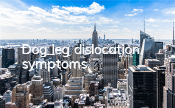 Dog leg dislocation symptoms
