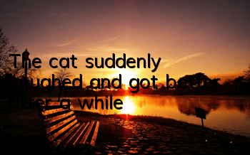 The cat suddenly coughed and got better after a while