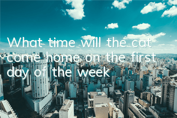 What time will the cat come home on the first day of the week?