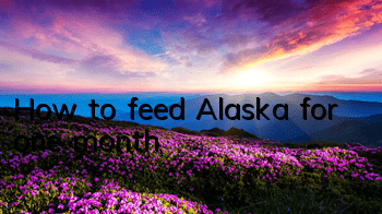 How to feed Alaska for one month