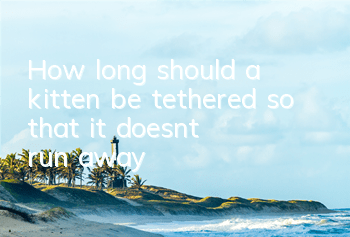 How long should a kitten be tethered so that it doesn't run away?