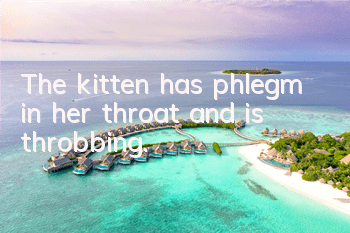 The kitten has phlegm in her throat and is throbbing.