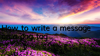 How to write a message on a dog tag