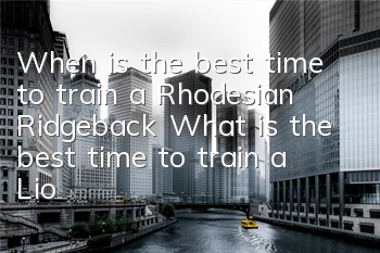 When is the best time to train a Rhodesian Ridgeback? What is the best time to train a Lion Hound?